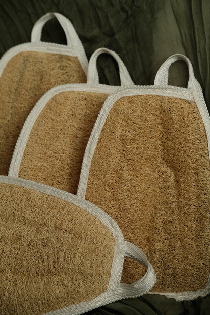 Our white lining loofahs.